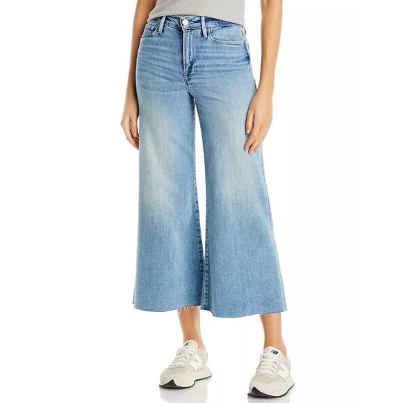 Frame Denim Women's Galeston Le Palazzo Crop Wide Leg Jeans Size 31 - Picture 1 of 10